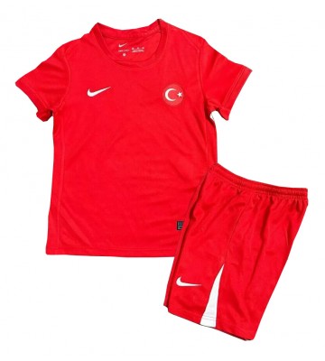 Turkey Segunda Equipación Niños Eurocopa 2024 Manga Corta (+ Pantalones cortos)